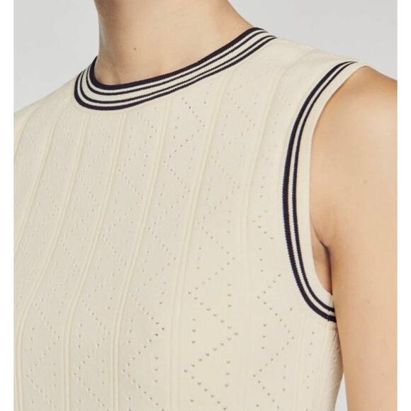 NWT‎ House of Harlow 1960 Nicole Richie Ecru Black Knit 2 piece casual set - Picture 6 of 11